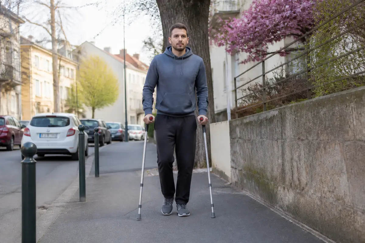 Comment marcher sans se fatiguer avec des béquilles ?