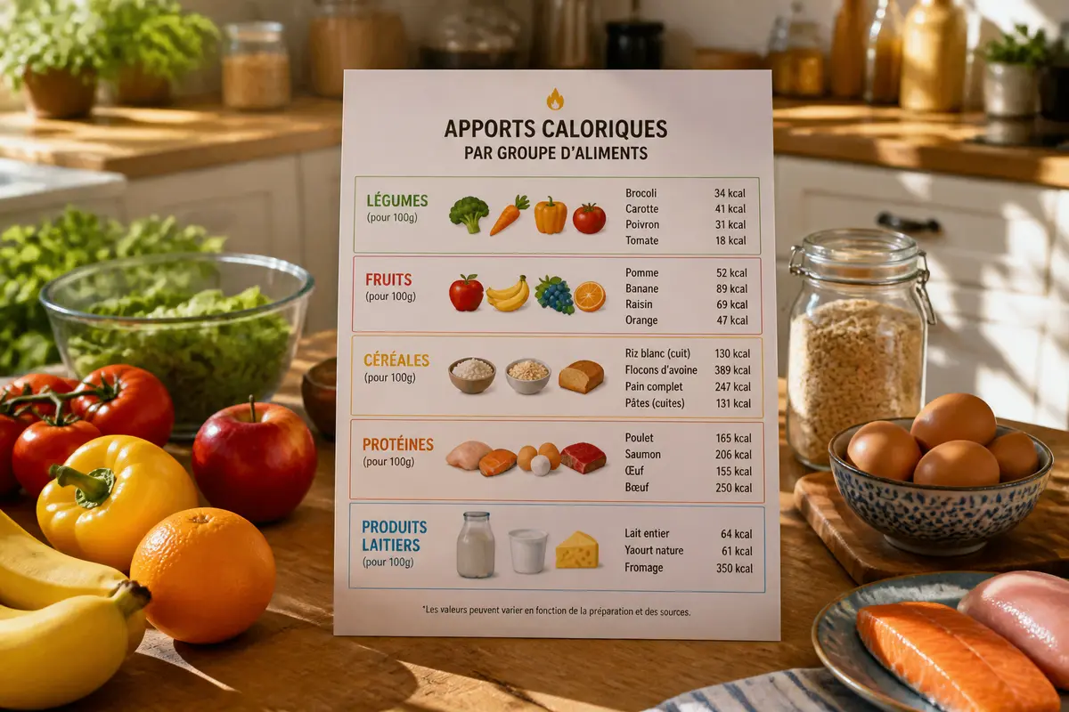 Tableau des calories par aliment à imprimer : Guide pratique et complet